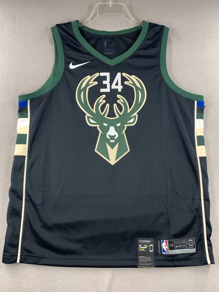 Men's Milwaukee Bucks Giannis Antetokounmpo 34 Black Swingman