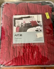 Apt 9 Kohls Bedding Red And Black Reversible Quilt Coverlet Twin