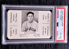 1936 S AND S GAME PAUL WANER BASEBALL CARD ****PHENOMENAL CARD**** PSA 6 EXMT
