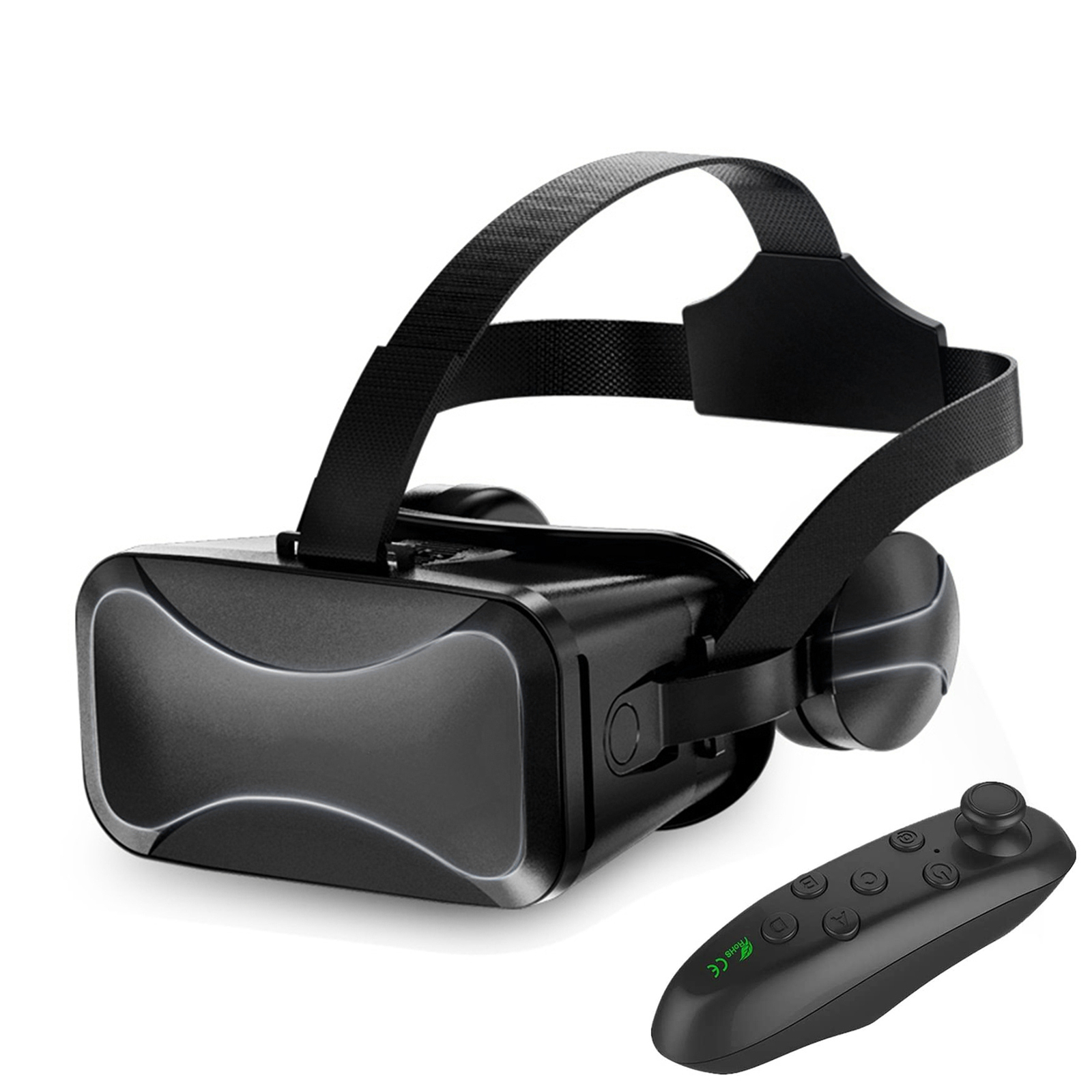 VR Headset with Remote & Gamepad - 3D Smart Virtual Reality Goggles-image