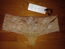 Victoria's Secret FASHION SHOW 2014 NWT RHINESTONE BLING Thong Panty Medium Lace