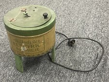 Vintage Antique Hillsdale Small Electric Tin Green Washer Washing Machine