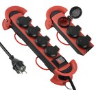 Steckdosenleiste Außen IP44 Outdoor 4-fach Mehrfachsteckdose Garten Außenbereich