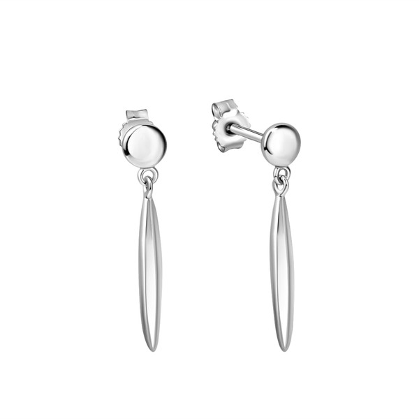 Ohrschmuck OhrhäNger Aus 925/- Sterling Silber Rhodiniert GläNzend Neu V-image