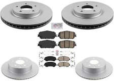 AmeriBRAKES GEO Coated Disc Brake Rotors & Pads for Nissan Rogue 2021-2023