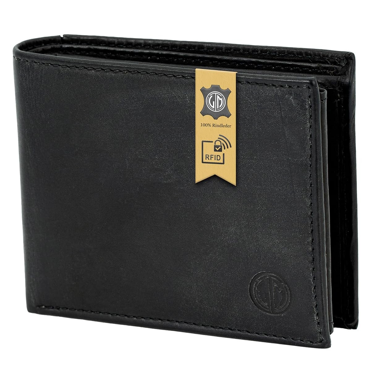 Lindenmann Portafoglio uomo/portafoglio uomo, pelle bovina opaca, (I9o)