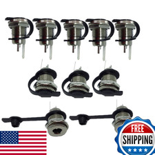 Lsgoodcare 10Pack 5.5 X 2.1 Mm 8A-10A Dc Power Jack Socket Threaded Female