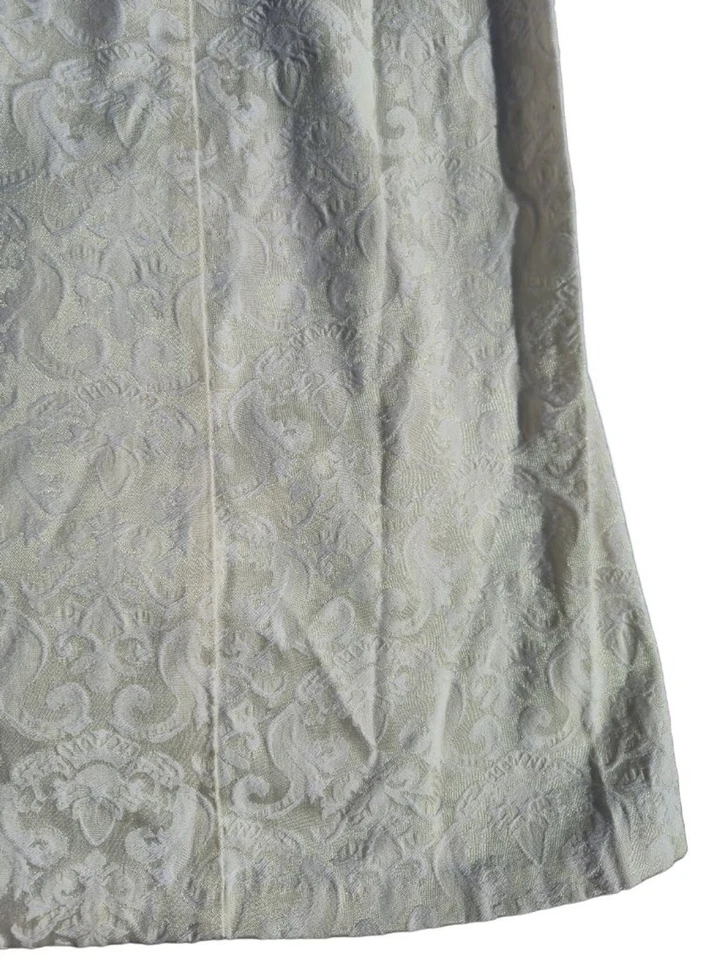 Mini vestido romântico vintage Y2K branco jacquard sem alças B. Darlin tamanho 11/12 - Imagem 3 de 4