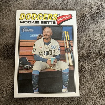 2026 Topps Heritage Mookie Betts #12 Image Variation Los Angeles Dodgers