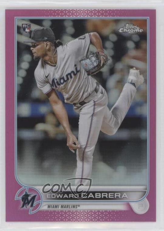 2022 Topps Chrome Pink Refractor Edward Cabrera #64 0ha3
