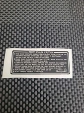 Honda CB 250 400 n   superdream chain guard Sticker,  drive information
