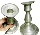 Vtg Pair Matching Candlesticks By International Pewter Co-6" Tall # 277 15/3-USA — photo 2