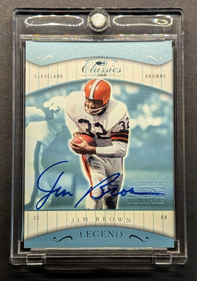 JIM BROWN Auto 2001 Donruss Classics Significant Signatures SP