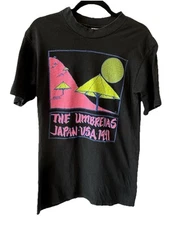 VINTAGE 1991 Christo And Jeanne The Umbrellas Exhibition Japan USA Neon T-Shirt