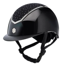 Charles Owen Kylo Crystal Helmet with MIPS® - Black Gloss with Clear Crystals