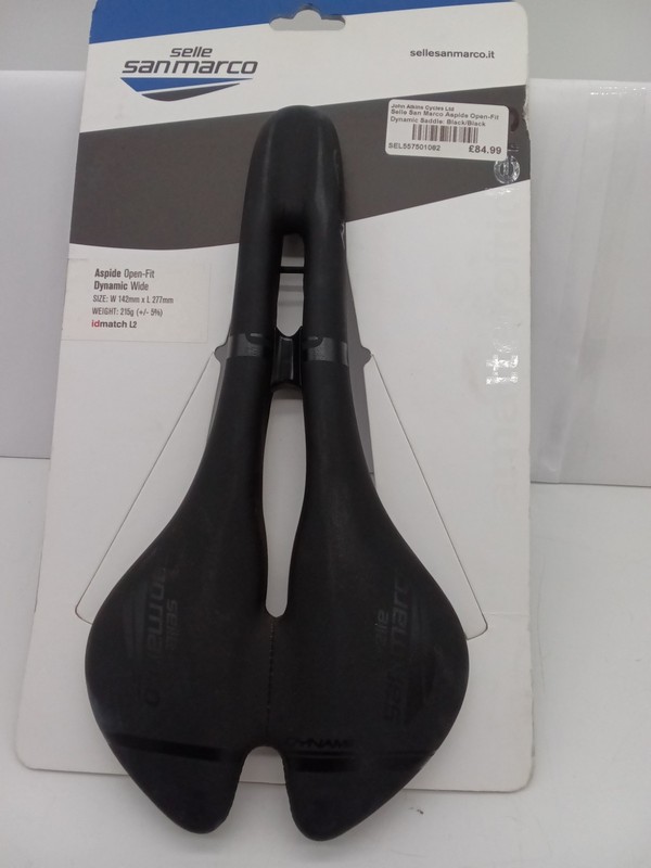 SELLE SAN MARCO ASPIDE OPEN-FIT DYNAMIC SADDLE, BLACK 142mm x 277mm idmatch L2