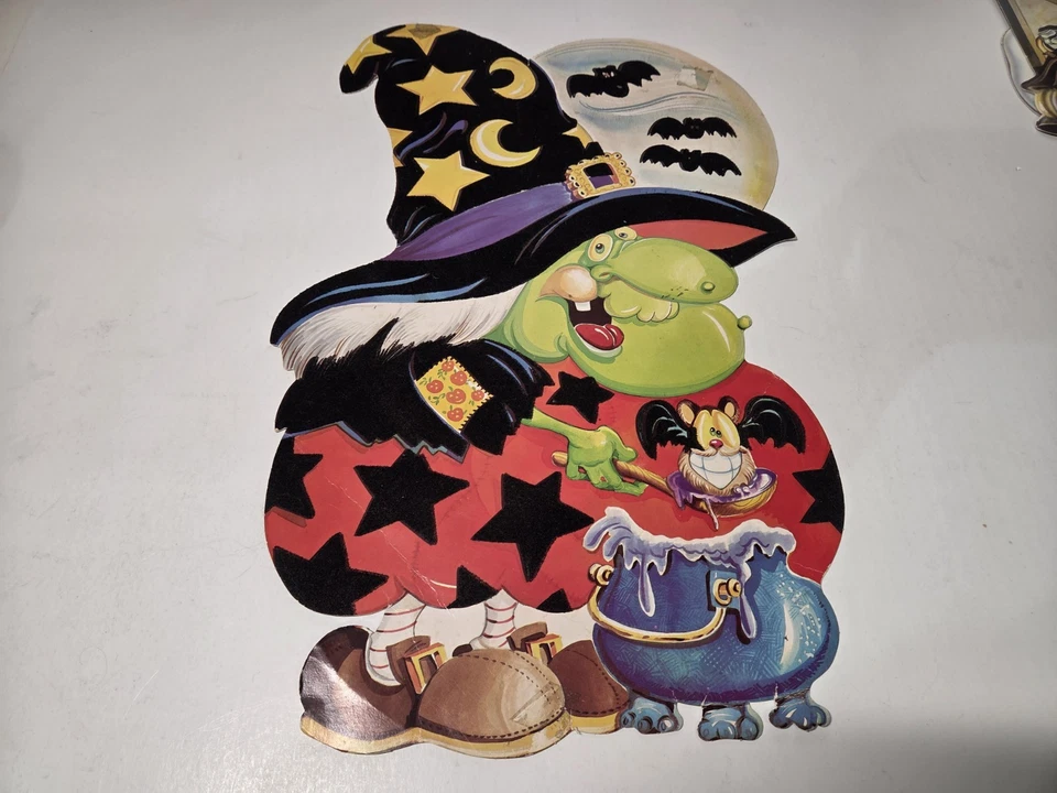 Lote De 5 Troquelados De Halloween De Colección Años 80, 4 Beistle, 1 Flocado  Foto 2 de 4