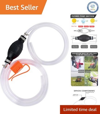 Efficient Fuel Transfer Pump - Portable Hand Siphon for Various Vehicles