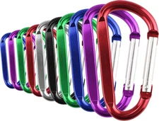 Aluminum D-Shape Carabiner Clip 1.6/1.8/2.2/2.6/3 Inches Spring Snap Hook Keyrin