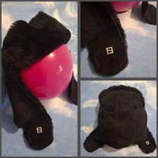 HAT Trapper sherling cappello vintage unisex FENDI TG.M made in Italy Rare