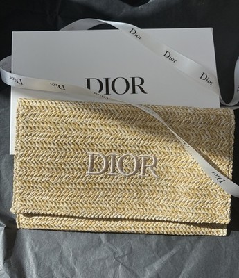 Dior Beauty GWP Straw Kosmetiktasche Official GWP Promo, New in Box