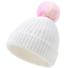 Girls Winter Hat Warm Toddler Beanie Pom Pom Winter Hats Kids