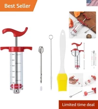 Stainless Steel Meat Injector Kit - Ideal for Thanksgiving & Christmas Feast