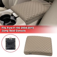 Middle Console Lid Arm Rest Cover Pad Beige Fits Ford F-150 2004-2010 Jump Seat