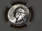 1951 Philadelphia Mint Silver Washington Quarter Bright UNC slabbed ungraded
