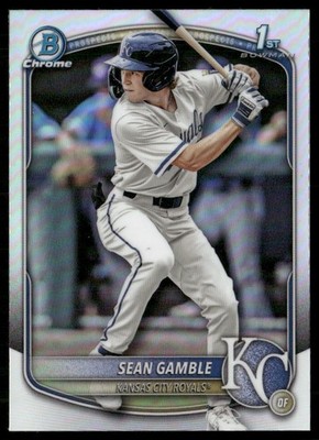 Sean Gamble 2025 Bowman Draft Chrome Refractor Kansas City Royals #BDC-178