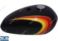 AEspares Kraftstofftank Schwarz Lackiert Stahl FüR Triumph Bonneville T140 TSX