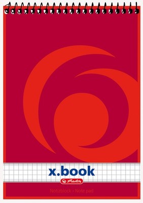 herlitz Spiralnotizblock x.book DIN A7 50 Blatt kariert