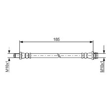2x Bremsschlauch hinten für Volvo S80 2 124 V70 3 135 XC70 136 id95354