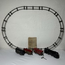 Marx Sparkling Mechanical O Guage Wind-up Tin Train Set 552 556 Track Key