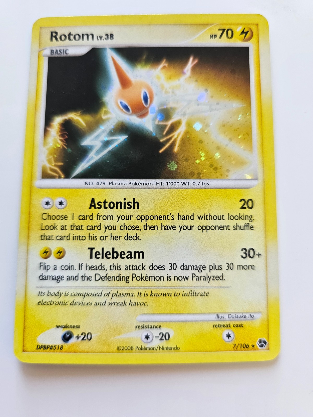 Pokemon Rotom Holo Diamon & Pearl Great Encounters 7/106 NM