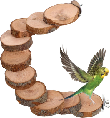 #ad Parrot Ladder Bird Platform Perch Hamster Platform Parakeet Cage Toy Bird Ca $29.99