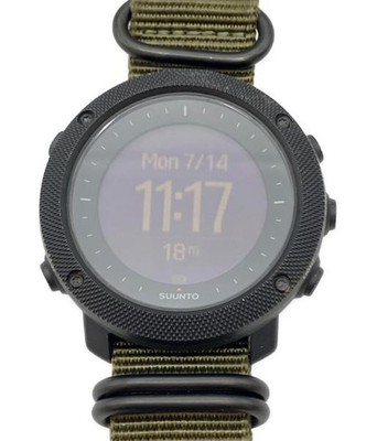 Suunto Traverse Alpha Stealth Digital Watch Olive Used 4cm Men's