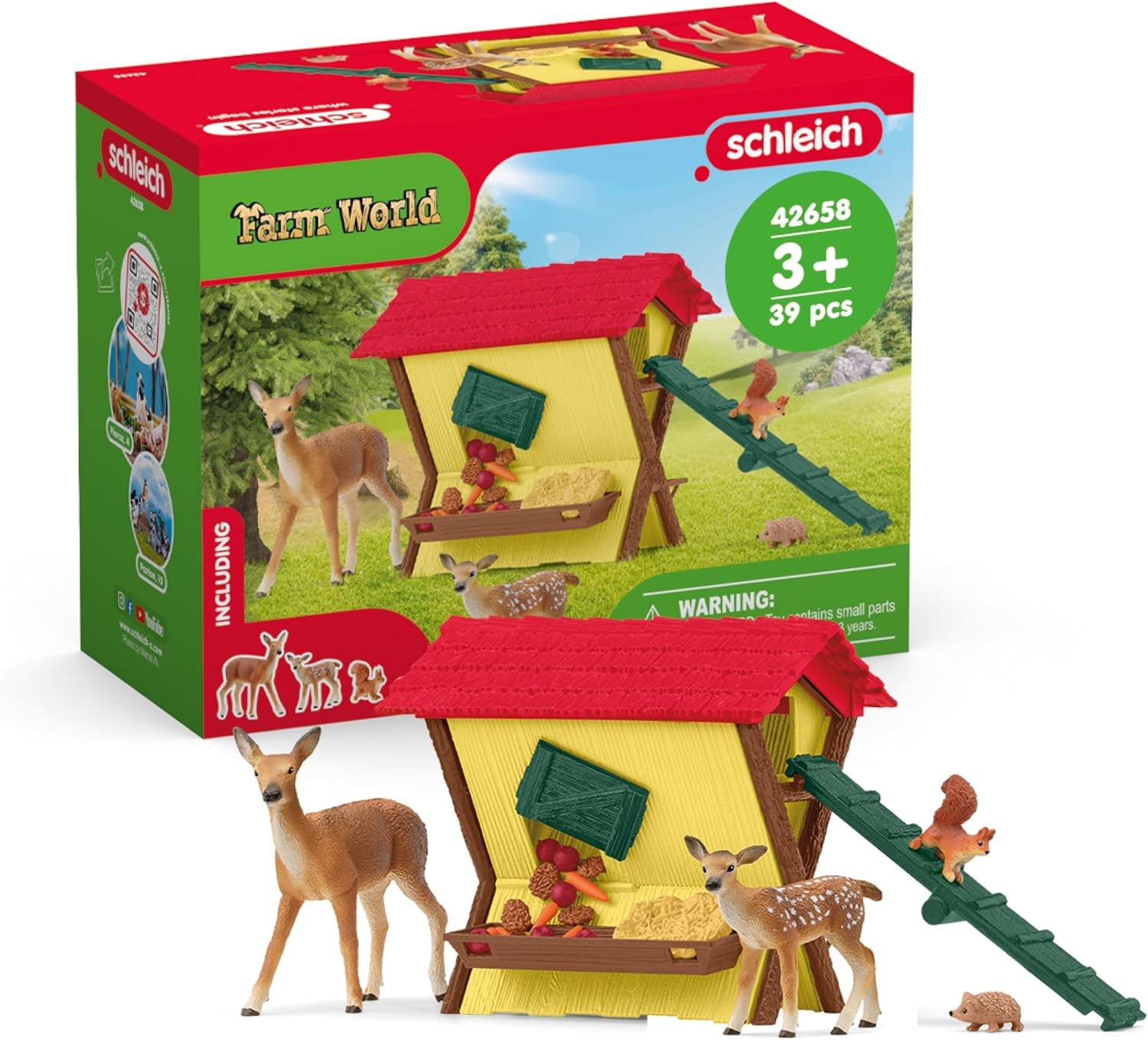Schleich 42658 Feeding the Forest Animals Woodland Animal play set toy toys Deer - Image 5