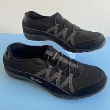 Skechers Relaxed Fit Breathe Easy Faithful Womens Sz 8 Black Slip-On Shoes Relax