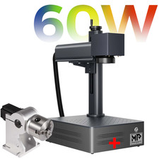 Monport 60W JPT Fiber Laser Marker Engraver Marking Machine 7*7 with Rotary Axis