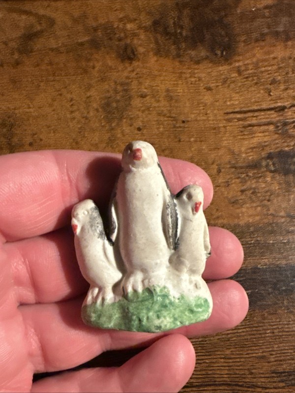 Vintage Ceramic Penguins Mini 2.5” Japan Hand Painted