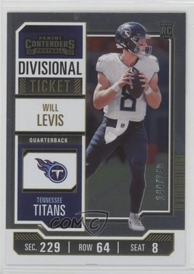 2023 Panini Contenders Divisional Ticket 144/149 Will Levis #97 Rookie RC 1r5