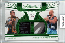 2024 Panini Flawless WWE The Rock Stone Cold Steve Austin Dual Memorabilia 1/5