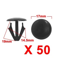 50Pcs 14.5mm Hole Dia Plastic Rivets Fastener Push Clips for Car Auto Fender