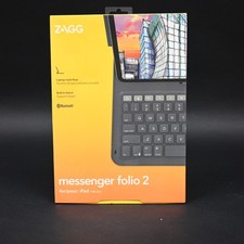 ZAGG Messenger Folio 2 Tablet Keyboard  Case, Built-in Stand iPad 11 - Open Box