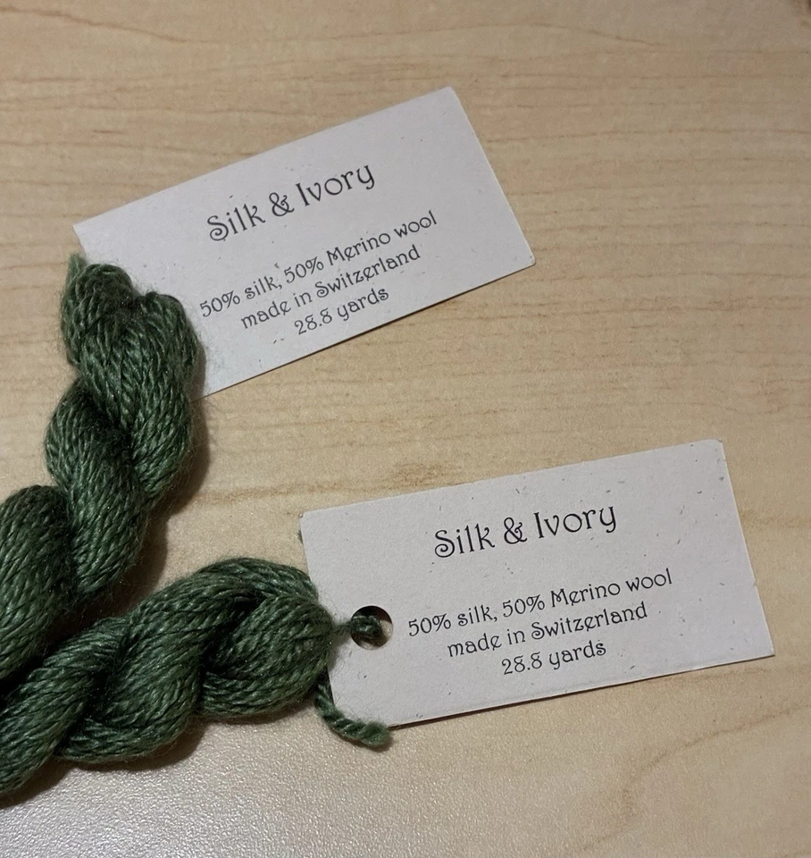 2 Silk & Ivory Thread Color 107 - Dill Pickle Lot# 1037 Made In Switzerland - Image 2 of 3