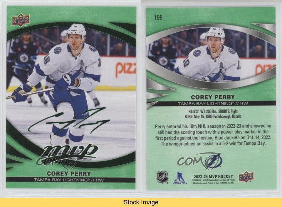 2023-24 Upper Deck MVP Green Script Corey Perry #198 READ 6kv | eBay