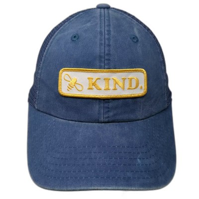 American Needle Baseball Cap Blue Yellow OS KIND Bee Patch Mesh Adjustable