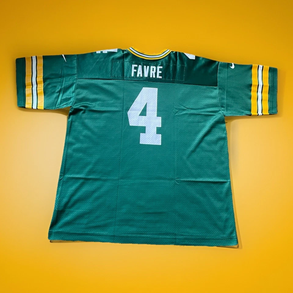 Винтажная мужская футболка Nike Sportswear NFL Green Bay Packers Brett Favre размер XL (18–20) - Изображение 2 из 4