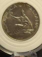 1961 Italy 500 Lire Coin 0.835 Silver Italian Unification Centennial